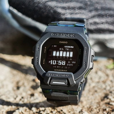 CASIO 卡西歐 G-SHOCK 路跑多功能藍芽運動手錶 送禮推薦 GBD-200UU-1