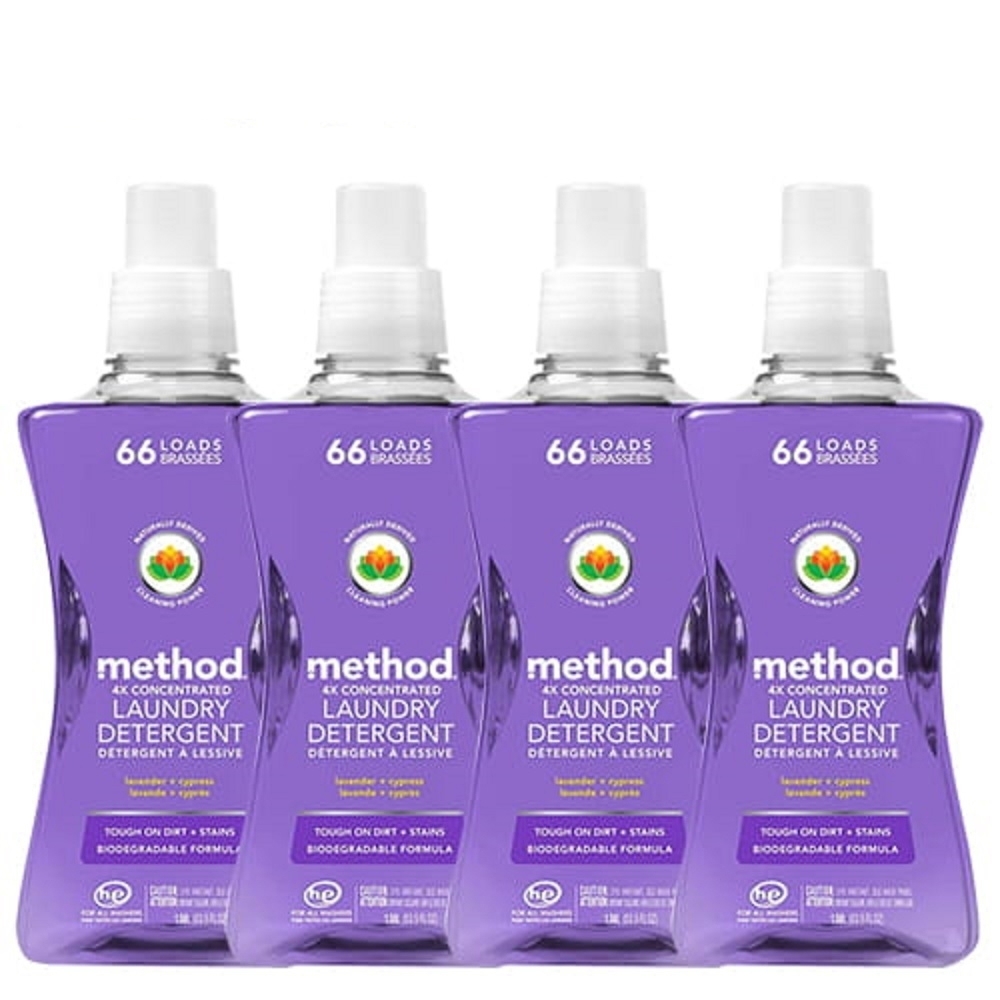 Method美則 四倍濃縮智慧環保香水洗衣精(買三送一)薰衣草1580ml*4