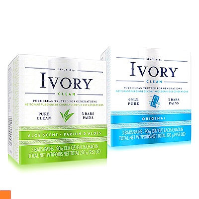 IVORY 象牙 香皂 原味 蘆薈 90g 3入 皂鹼含量低不刺激