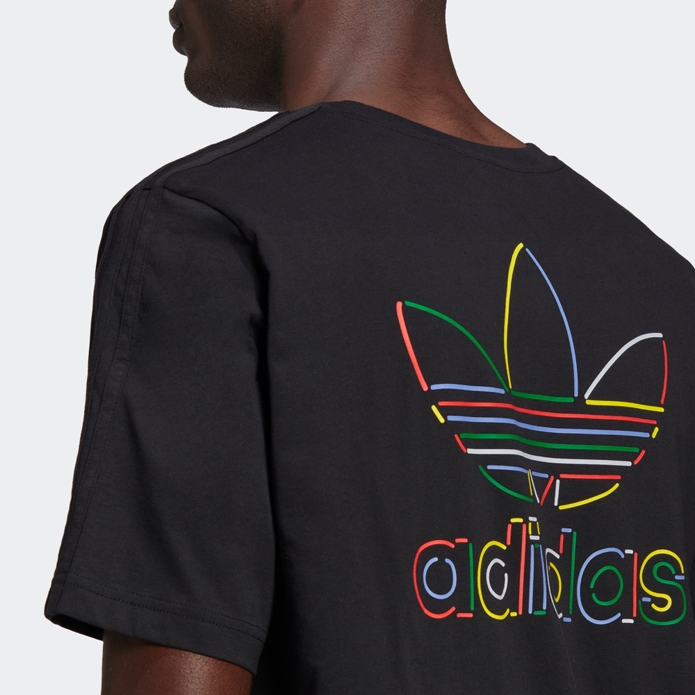 adidas 上衣男款短袖上衣運動訓練三葉草國際碼Disney Tee 黑HF4932