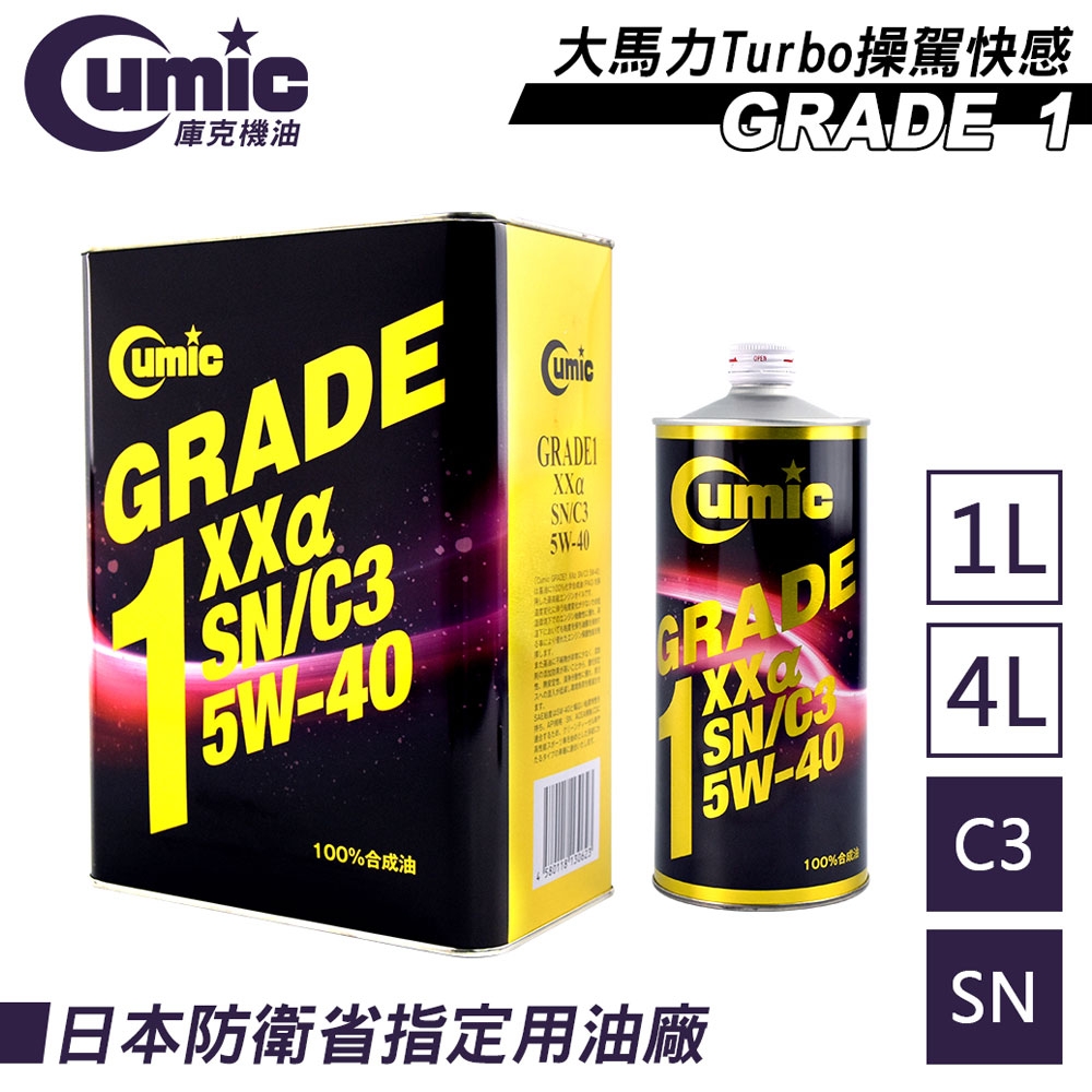 Cumic庫克機油 GRADE 1 XXa SN C3 5W-40 1L 柴油認證規範