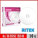 RITEK錸德 M-DISC千年光碟 4x BD-R 25GB 珍珠白滿版可列印/單片盒裝10入 product thumbnail 1