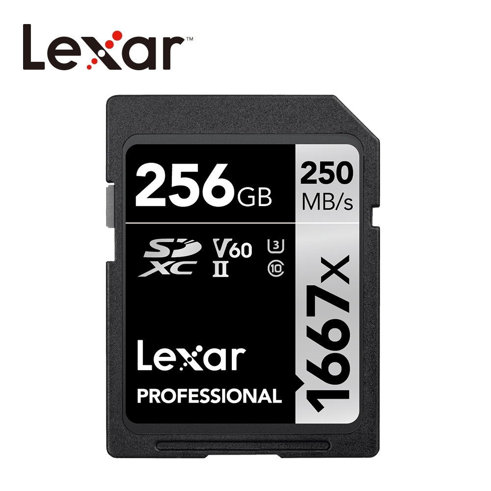 Lexar 1667x SDXC 250MB/s UHS-II 記憶卡 256G 公司貨