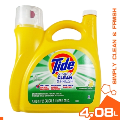 美國 TIDE CLEAN&FRESH 清新柑橘 強效 洗衣精 4.08L