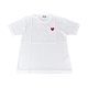 COMME DES GARCONS PLAY川久保玲紅心刺繡LOGO圓領純棉短T(S/M/L/XL/白) product thumbnail 7