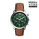 FOSSIL Neutra 美式摩登三眼計時手錶 棕色真皮錶帶 44MM FS5963 product thumbnail 1