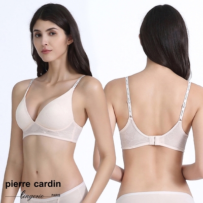 【pierre cardin 皮爾卡登女性內衣】典雅蕾絲拼織水滴型內衣-淺膚