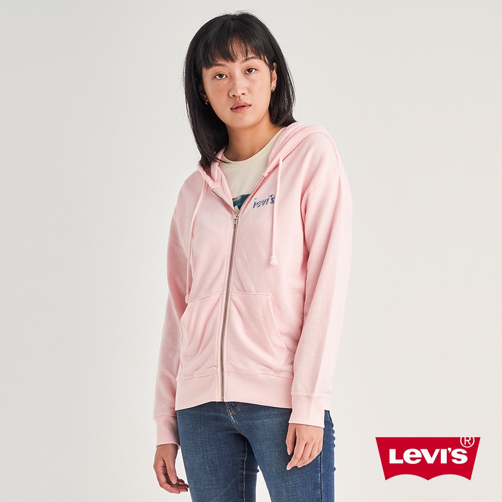 Levis 女款 寬鬆版連帽外套 / 海面波光Logo