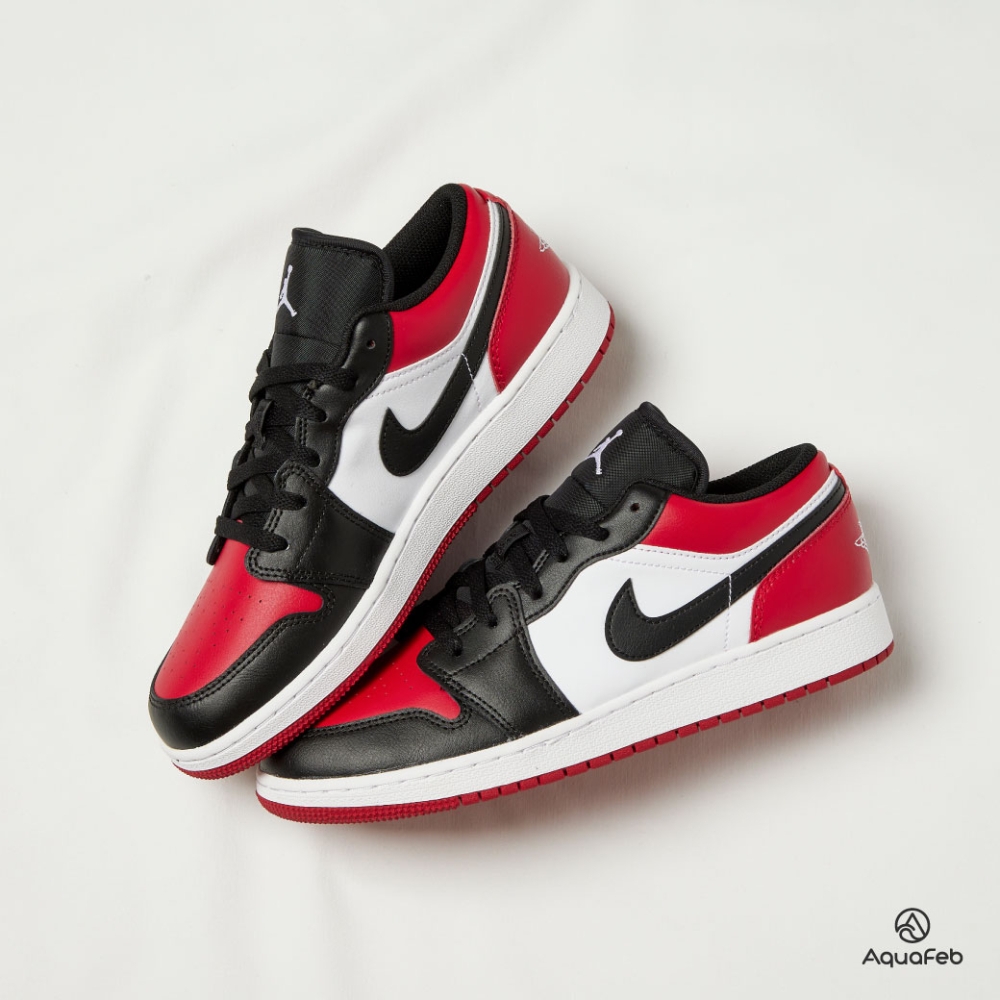 Nike Air Jordan 1 Low Bred Toe GS 女鞋童鞋黑白紅色籃球休閒鞋553560