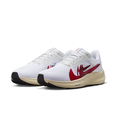 NIKE 慢跑鞋 女鞋 運動鞋 緩震 W AIR ZOOM PEGASUS 40 PRM ANY 白紅 FB7703-100