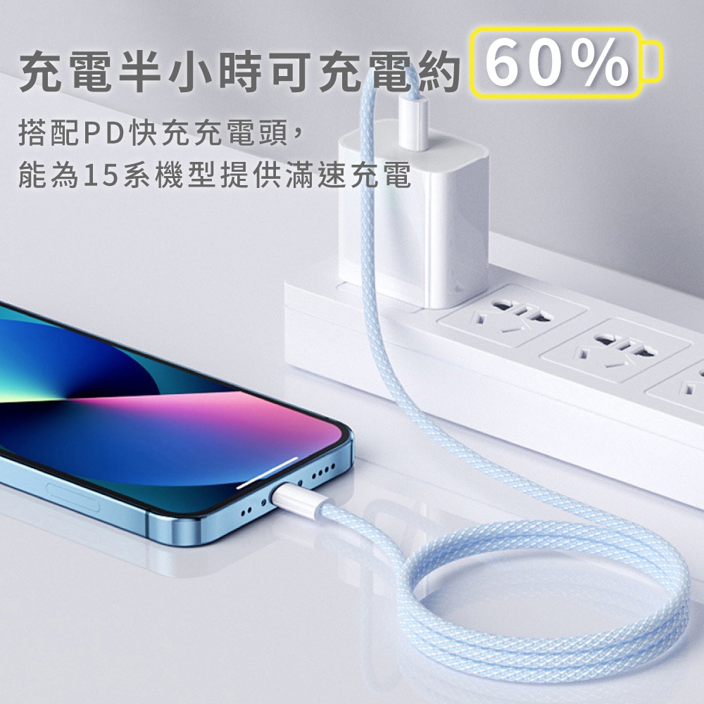 【1.5M】用不壞系列 60W iPhone15通用快充編織線 充電線 傳輸線 尼龍編織線 Type-C快充線 | Type C |  Yahoo奇摩購物中心