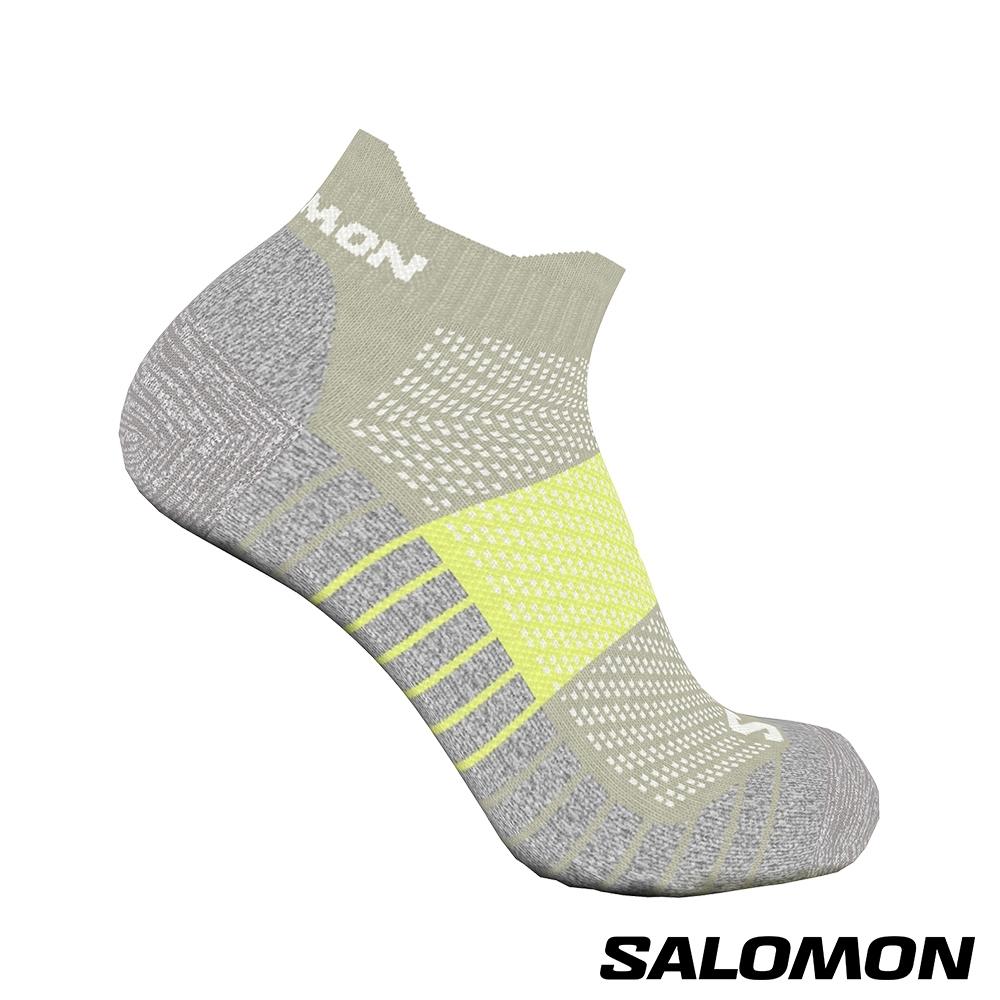 官方直營 Salomon AERO 運動短筒襪 苜蓿綠/朝氣綠/魅灰