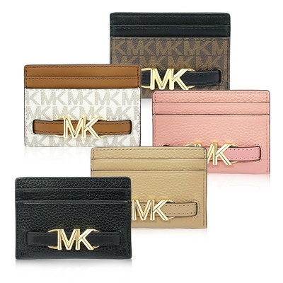 MICHAEL KORS MK REED 大金字LOGO緹花拼接/素面卡片夾 證件夾 (多款可選)