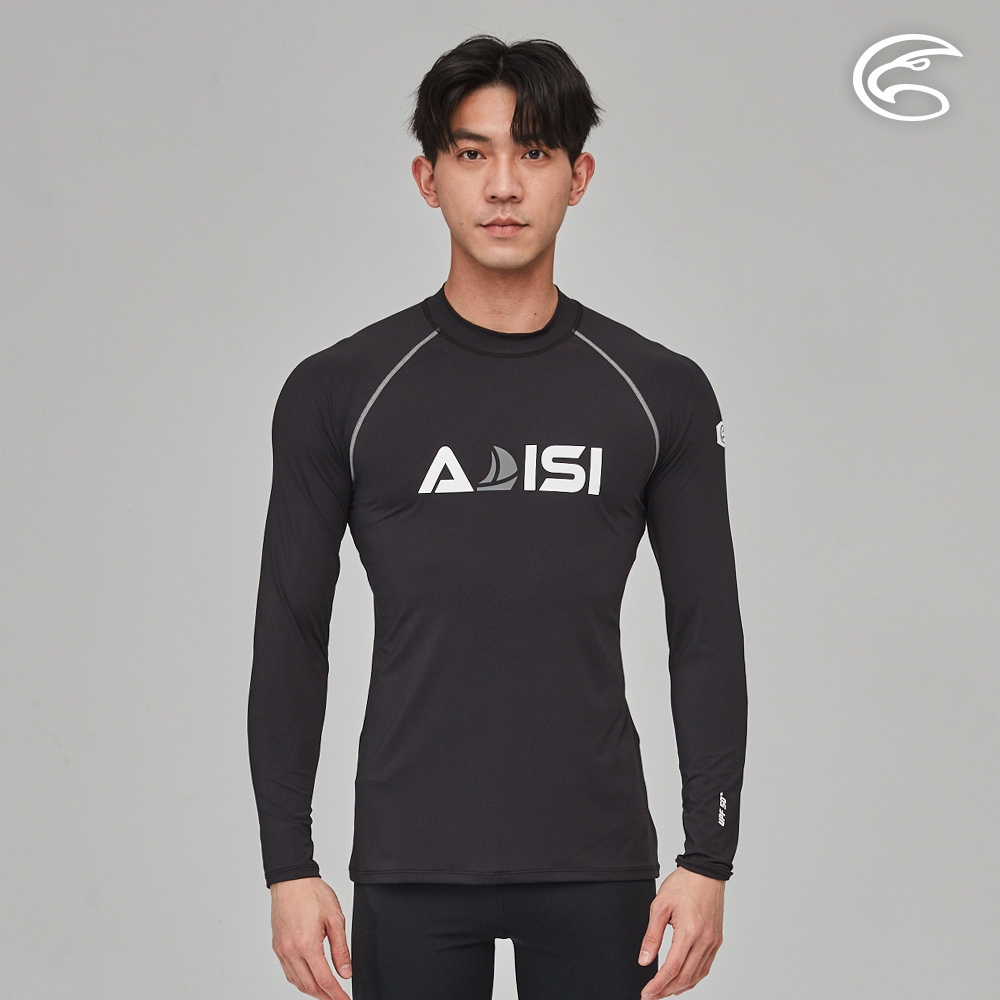 ADISI 男抗UV防磨防曬長袖上衣AR2313062 (S-2XL) 黑色