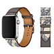 Apple Watch 7/6/SE/5/4 真皮質商務雙色錶帶 手錶替換腕帶 product thumbnail 3