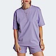 Adidas Tee IA6462 女 短袖 上衣 T恤 運動 休閒 經典 三葉草 寬鬆 棉質 舒適 穿搭 紫 product thumbnail 1