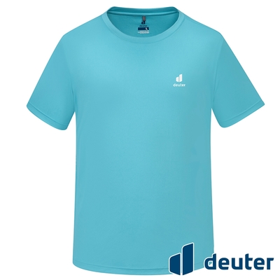 【deuter 德國】男款短袖T恤DE-T2401M藍綠/吸濕排汗/輕薄透氣