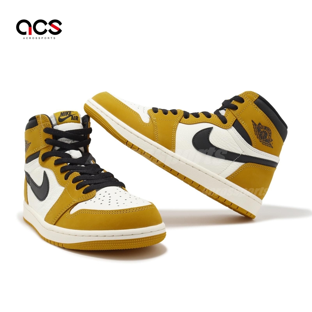 Nike 休閒鞋Air Jordan 1 Retro High OG Yellow Ochre 黃男鞋DZ5485