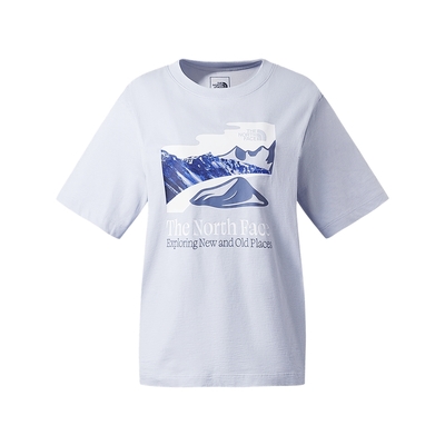 The North Face W S/S PLACE WE LOVE TEE - AP 女短袖上衣-藍-NF0A86Q6I0E
