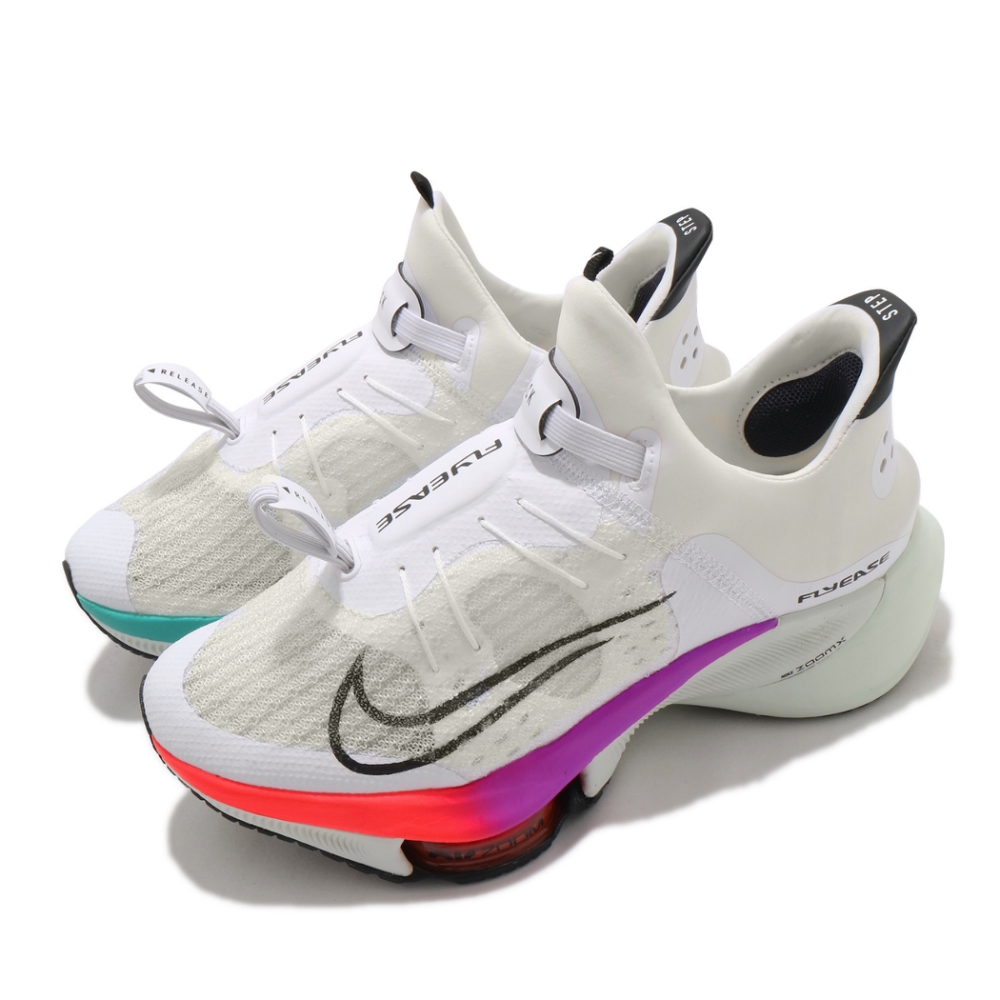 Nike 慢跑鞋 Zoom Tempo Next% 女鞋 氣墊 舒適 避震 路跑 襪套 運動 球鞋 白 黑 CZ2853102