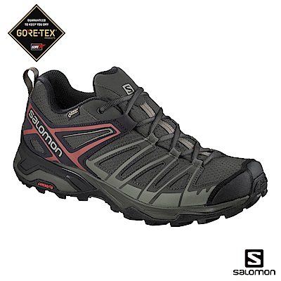 Salomon GORETEX低筒登山鞋 男X ULTRA 3 PRIME黑