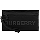 BURBERRY 簡約燙印LOGO防潑水尼龍拉鍊手拿包/收納包(黑) product thumbnail 1