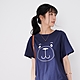慢 生活 熊寶貝刺繡休閒T恤- 深藍 product thumbnail 1