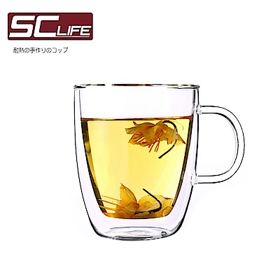 SC life 雙層耐熱玻璃馬克杯320ml