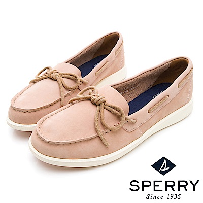 SPERRY 頂級牛皮經典手工縫製帆船鞋(女)-粉色