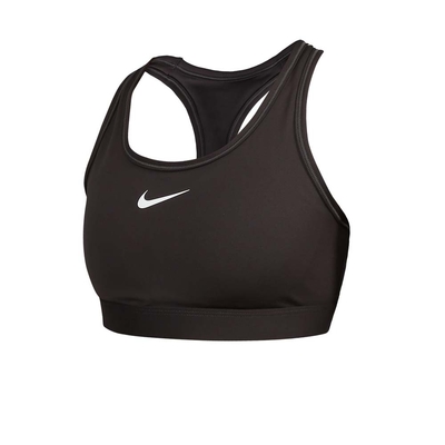 NIKE 女中度支撐運動內衣-DRI FIT 韻律 瑜珈 運動背心 慢跑 訓練 DX6822-254 鐵灰白