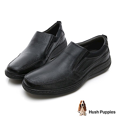 Hush Puppies ELKHOUND 超彈力直套式休閒鞋-黑