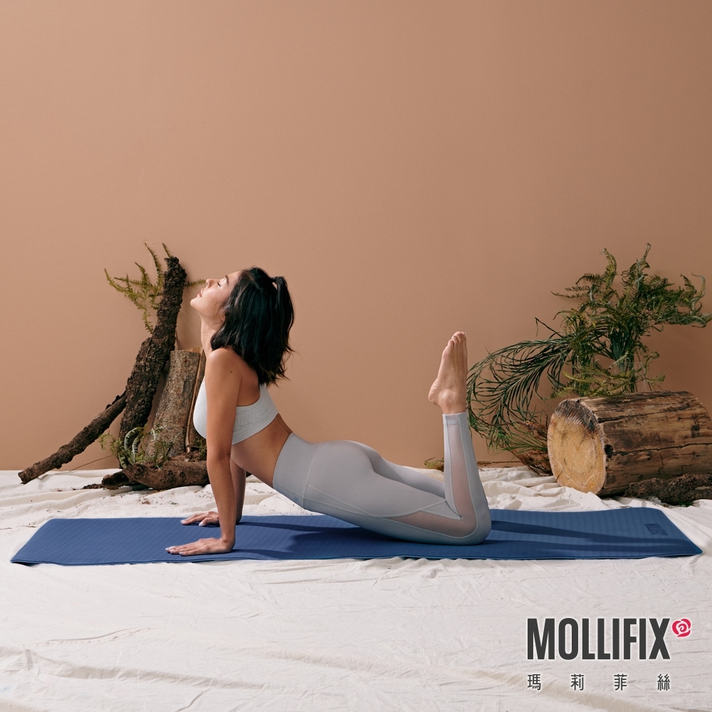 Mollifix 瑪莉菲絲 雙色基礎瑜珈墊 6MM (深藍灰)