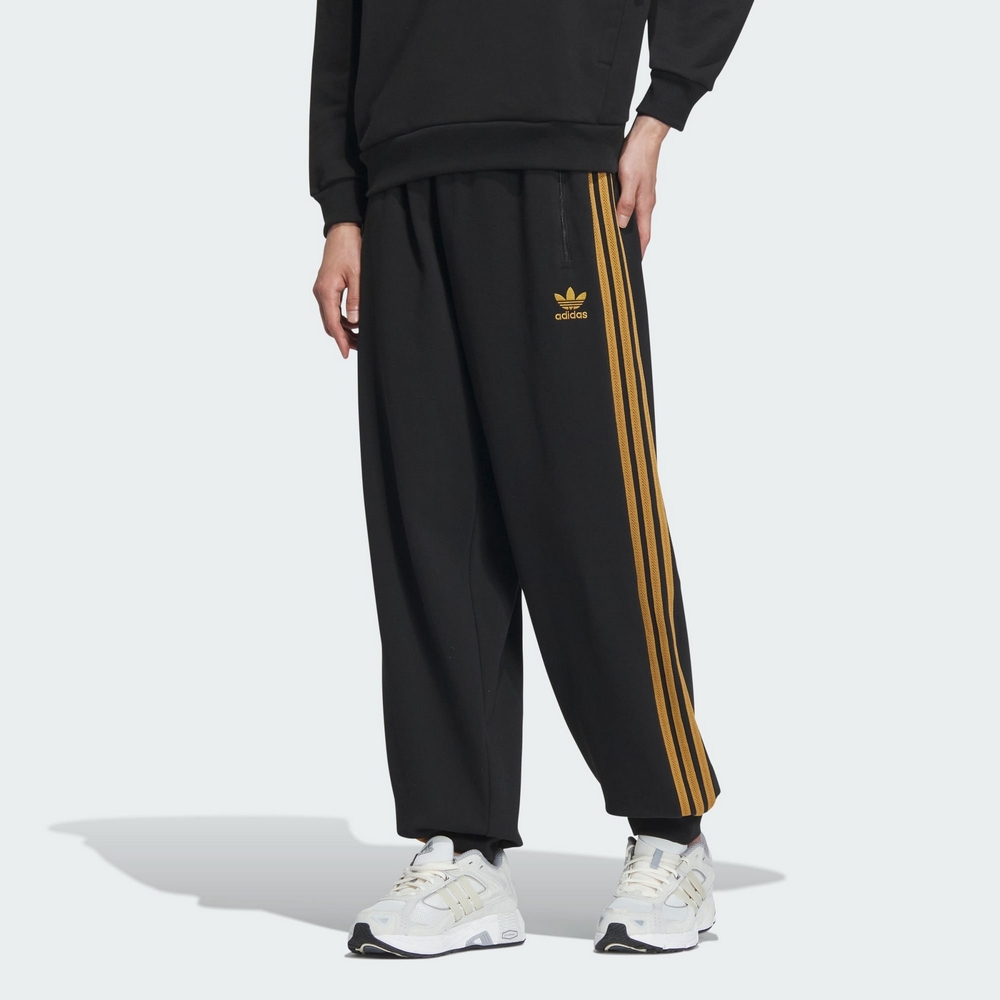 ADIDAS DKN SST PANT 三葉草 男運動長褲-黑黃-IX4210