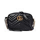 GUCCI GG Marmont Mini 迷你 皮革 山形紋 肩背包 斜背包 相機包 黑色 18公分 448065 product thumbnail 1