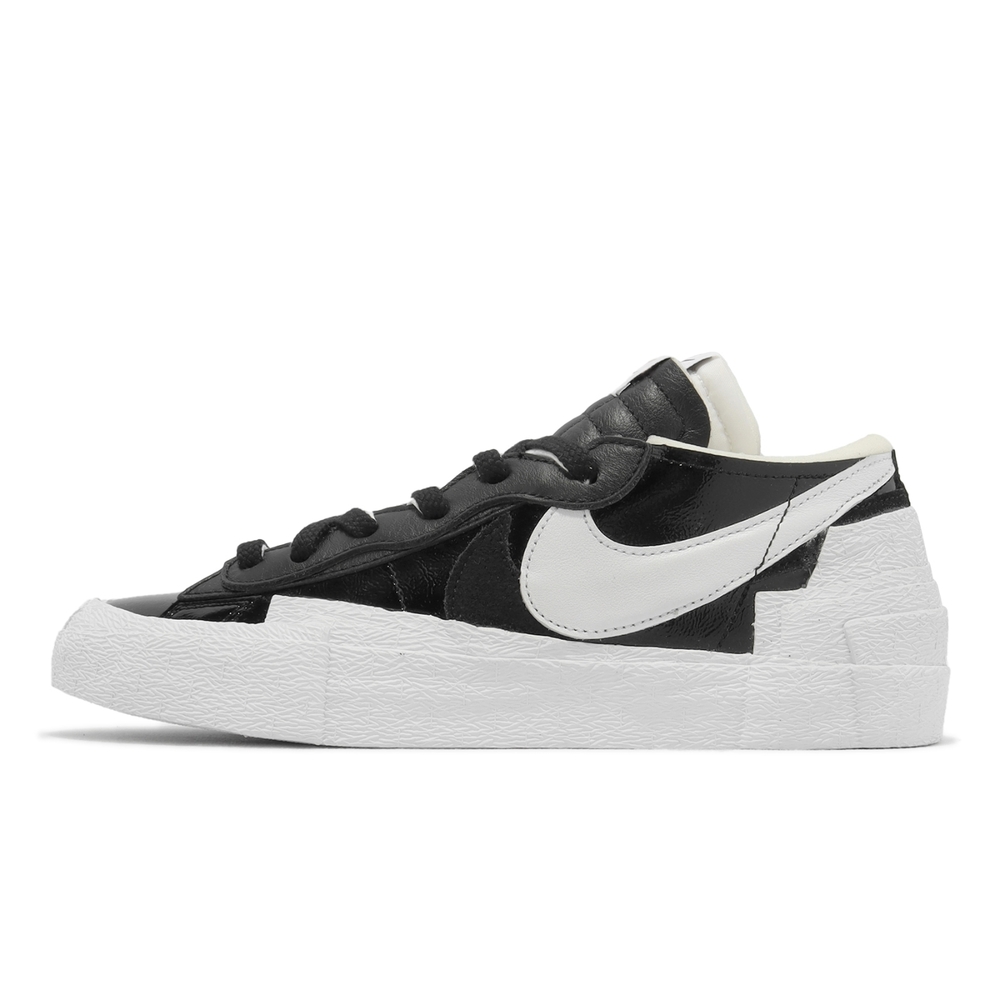 Nike x Sacai Blazer Low 男鞋女鞋黑白聯名漆皮低筒拼接雙勾DM6443-001