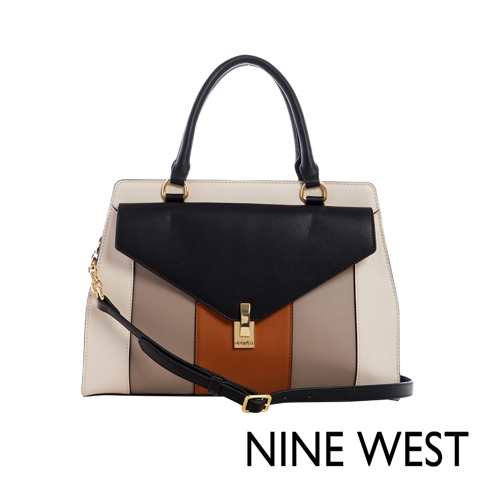 福利品 NINE WEST RHETT時尚梯型手提/肩背通勤包-拼接色