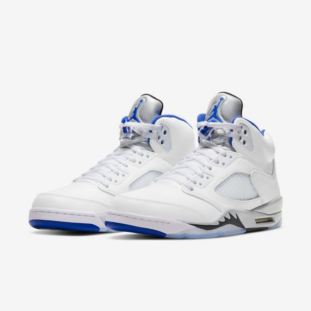 Nike 籃球鞋 Air Jordan 5 Retro 男鞋 經典款 喬丹五代 復刻 皮革 穿搭 白 藍 DD0587140