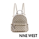 福利品 NINE WEST DOLORES 經典印花拉鍊後背包-LOGO product thumbnail 1