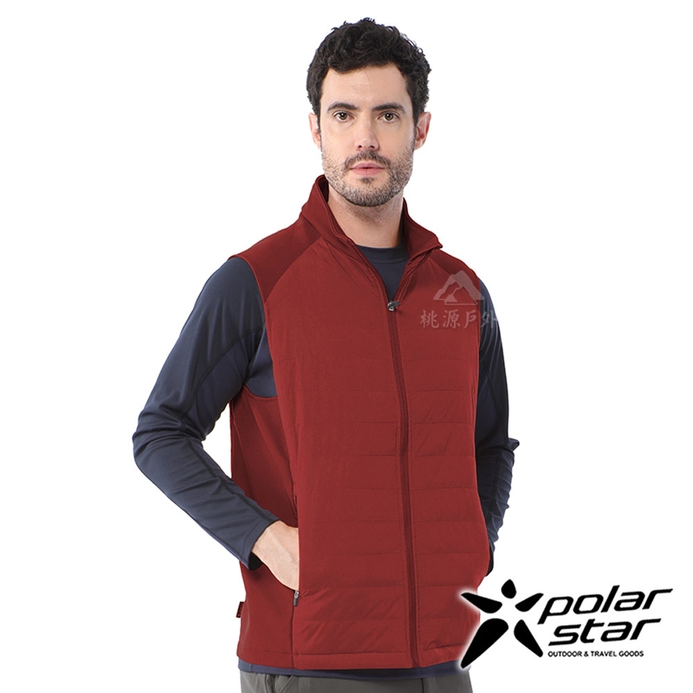 PolarStar 中性 異材質鋪棉背心『紅』P20213