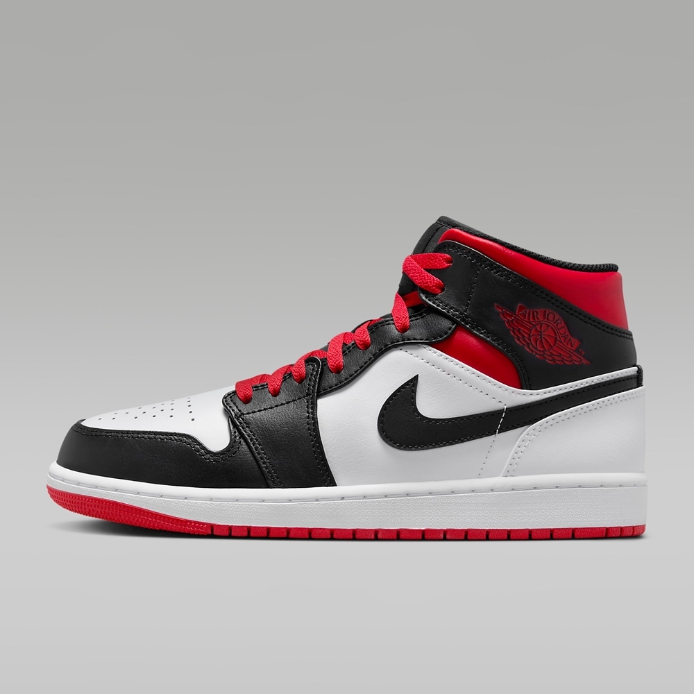 NIKE AIR JORDAN 1 MID 男籃球鞋-白黑紅-DQ8426106 | 籃球鞋| Yahoo