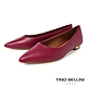 【TINO BELLINI 貝里尼】巴西進口尖頭素面平底鞋FWBT036-C(桃紅) product thumbnail 1