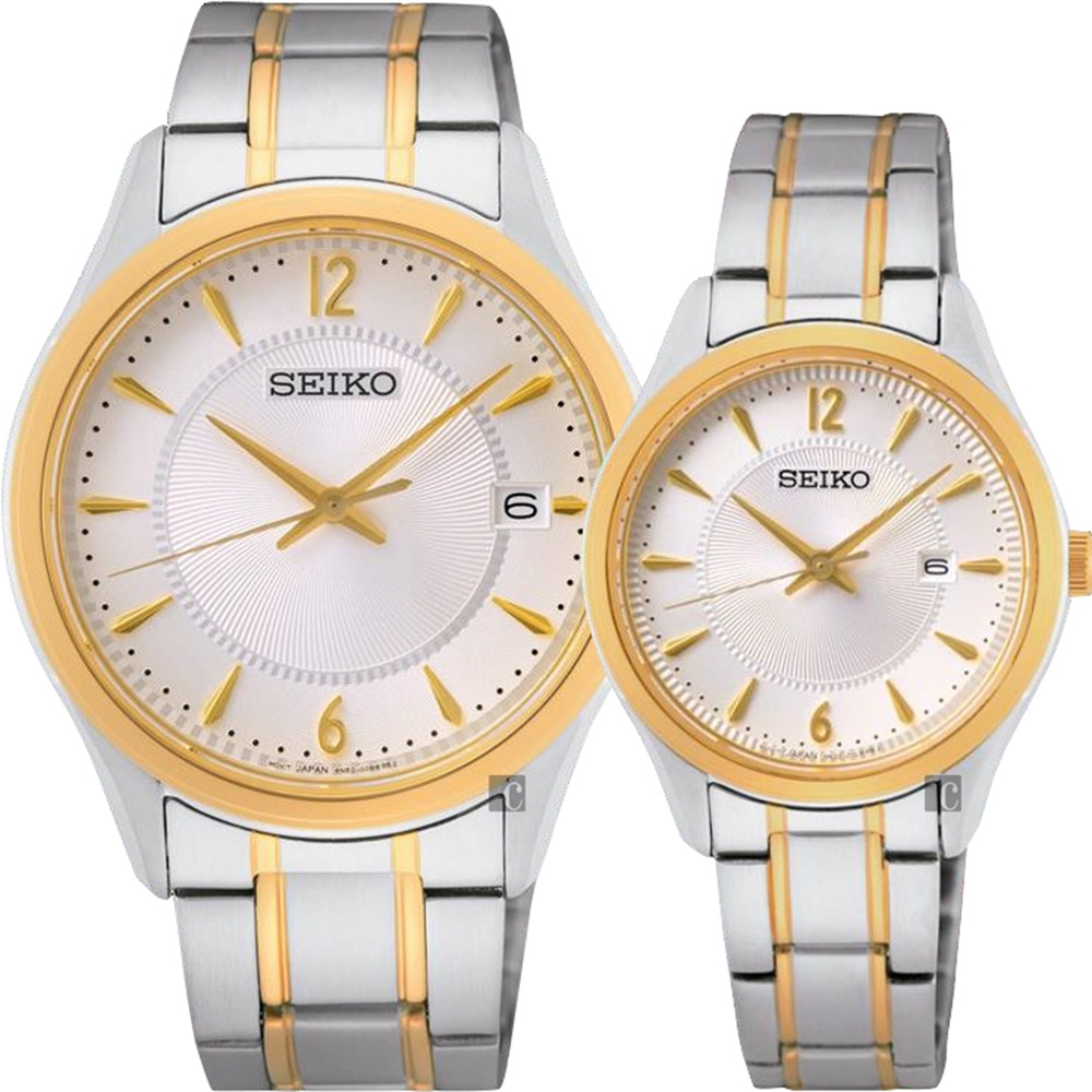 SEIKO精工 CS 城市情侶手錶 對錶 送禮首選(SUR468P1+SUR474P1)_SK045