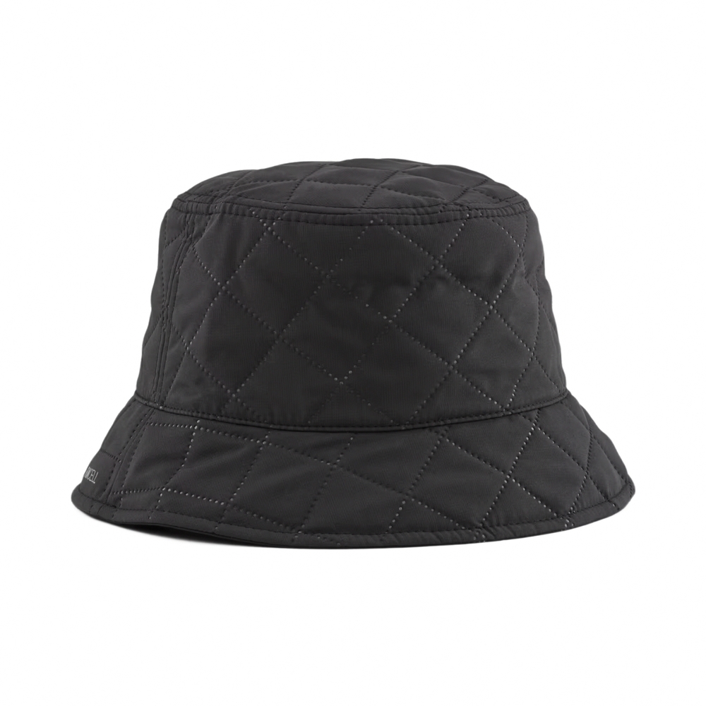 Puma 漁夫帽Overpuff Bucket Hat 男款女款黑銀防潑水格紋帽子02488901 