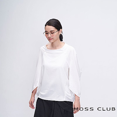 MOSS CLUB INLook 全棉舒適寬秀造型上衣(白色)