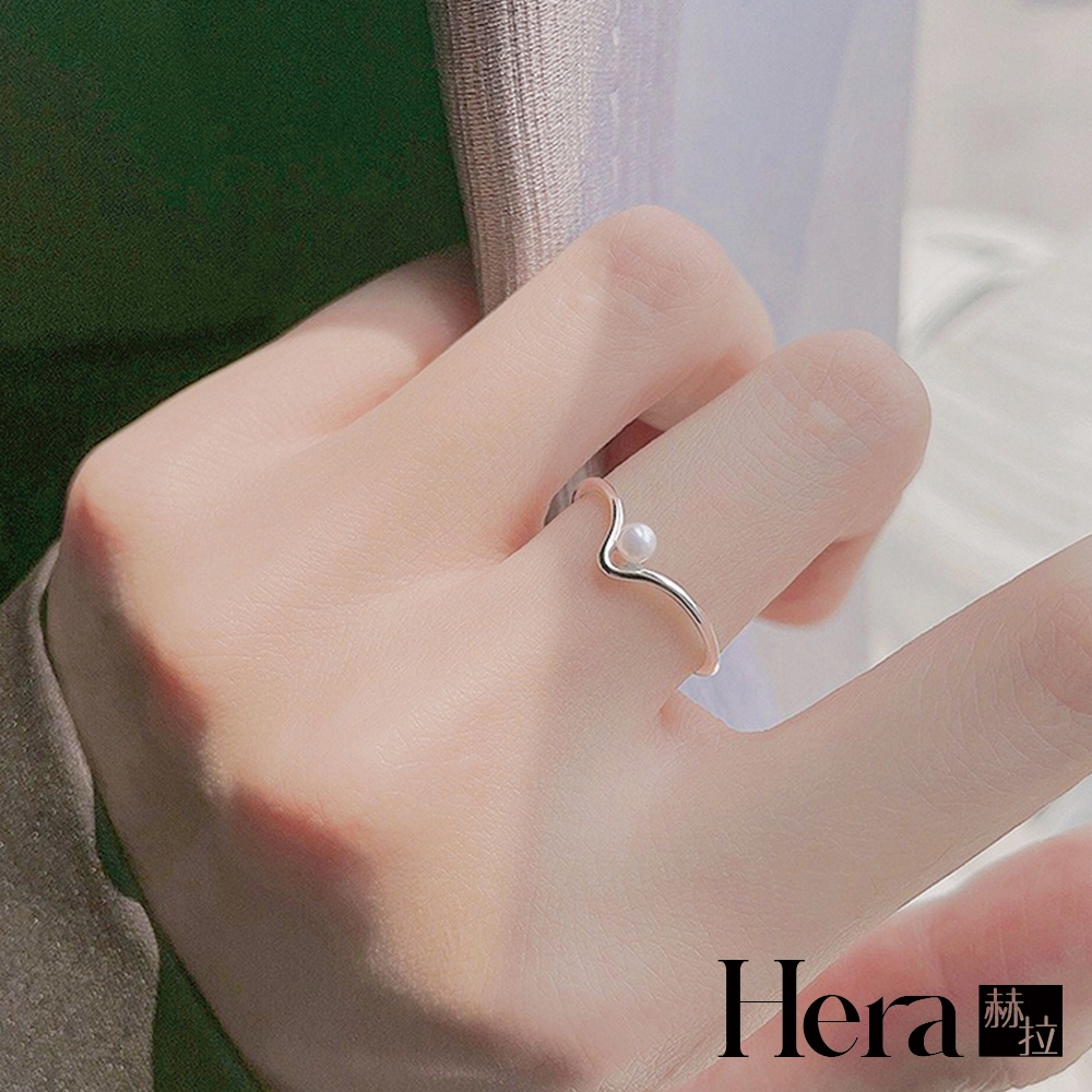 【Hera 赫拉】珍珠戒指簡約食指指環冷淡風 H111041803