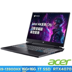 Acer 宏碁 Predator Helios PHN16-71-931B 16吋電競筆電(i9-13900HX/16+16GB/1TB/RTX4070/Win11)