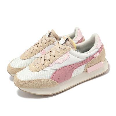 Puma 休閒鞋 Future Rider Soft Wns 女鞋 米白 粉 麂皮 微增高 緩衝 低筒 38114115