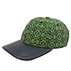 LOEWE  Anagram cap 滿版LOGO緹花帆布設計款拼接羊皮棒球帽(綠/深藍) product thumbnail 1