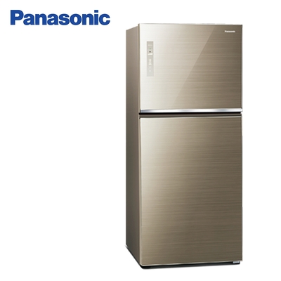 Panasonic 國際牌650公升一級能效玻璃雙門變頻冰箱 NR-B651TG-N翡翠金