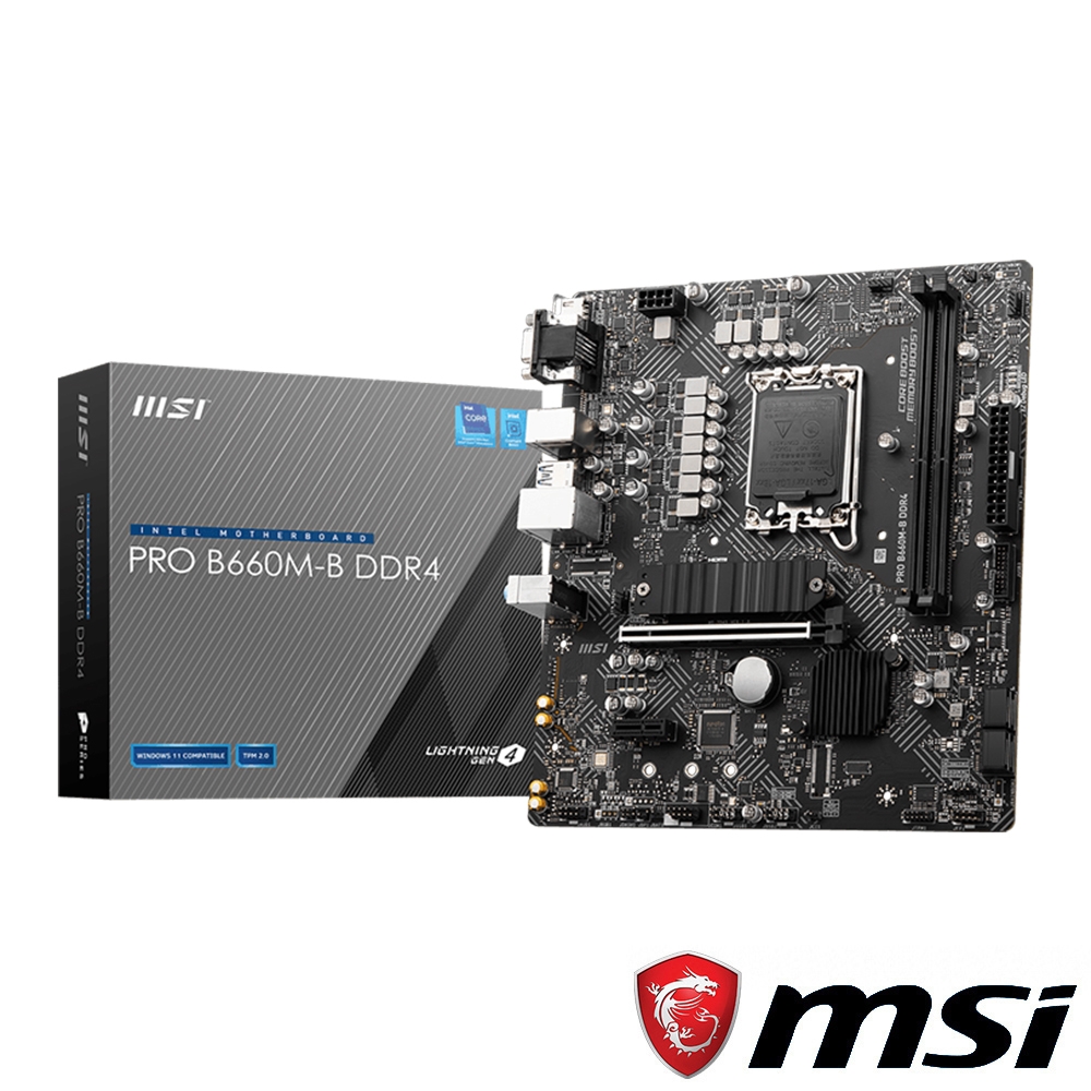 MSI微星 PRO B660M-B DDR4 主機板